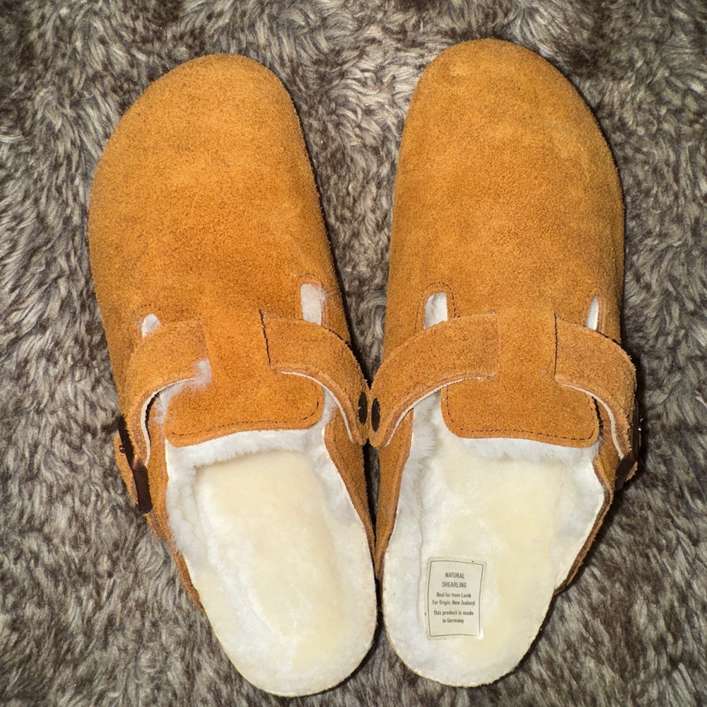 Birkenstock Boston shearling clogs    - mink/ Tan Suede - Picture 4 of 7